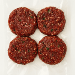 Hamburguesas de ternera con verduras y queso