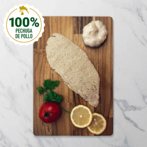 Milanesa de pechuga con ajo y perejil